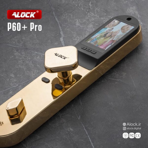 دستگیره هوشمند تشخیص چهره Alock سری P60+Pro Gold