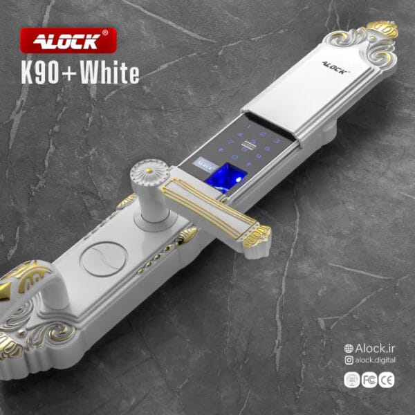 دستگیره اثر انگشتی ALOCK مدل K90+ White